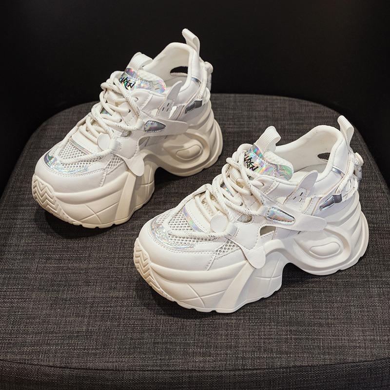 Chaussures pop décontractées sport mode semelle épaisse hauteur intérieure chaussures pour femmes