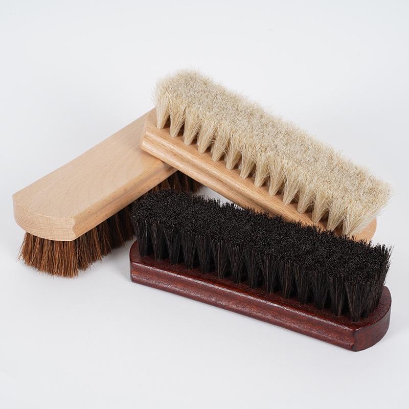 Versatile Beechwood Horsehair Brush - Ideal for Household Cleaning, Dust Removal, Shoe Care, and Oiling with Soft Bristles