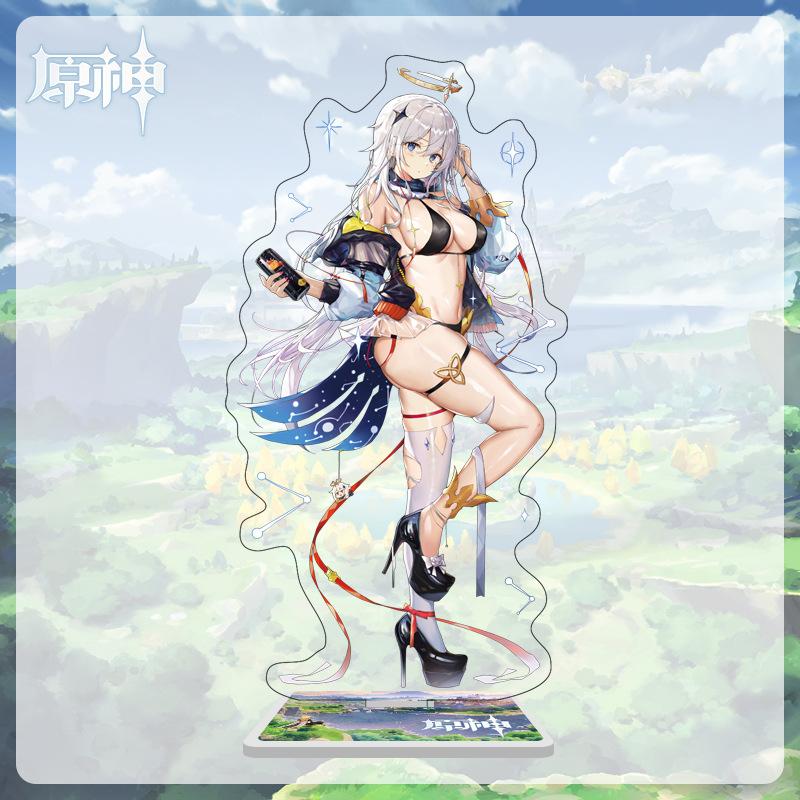 16cm Height  Acrylic Large Stand-up Display Featuring Characters From Mondstadt, Liyue, and Inazuma In Genshin Impact