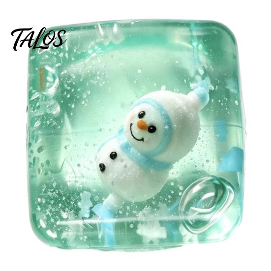 Anxiety Relief Ice Cube Toy Christmas Squeeze Toy, Stress Sensory for Halloween, Soft Clear Pinch