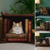 Classic Cute Cat Pillow Case Plush Fabric Soft Double Sided Print Sofa Cushion Cover Throw Pillow Covers