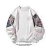 2023 Autumn Hong Kong Style White Cotton Sweatshirt, Large Size (320g), M-5X