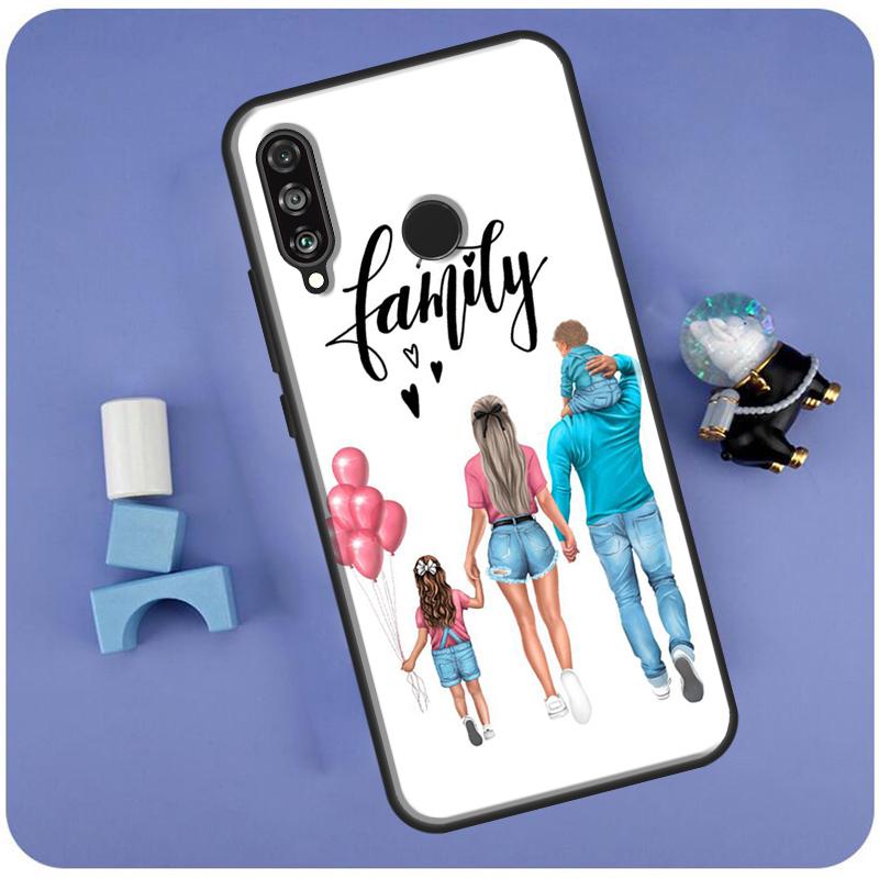 Baby Mom Daughter Girl Son Dad For Huawei Nova Y60 Y61 Y70 Y72 Y73 Y90 Y91 12i 11i 3i 7i 8i 9 10 SE P20 P40 P30 Lite Case