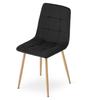 Kara Chair - Black Velvet / Wood Color Legs X 2