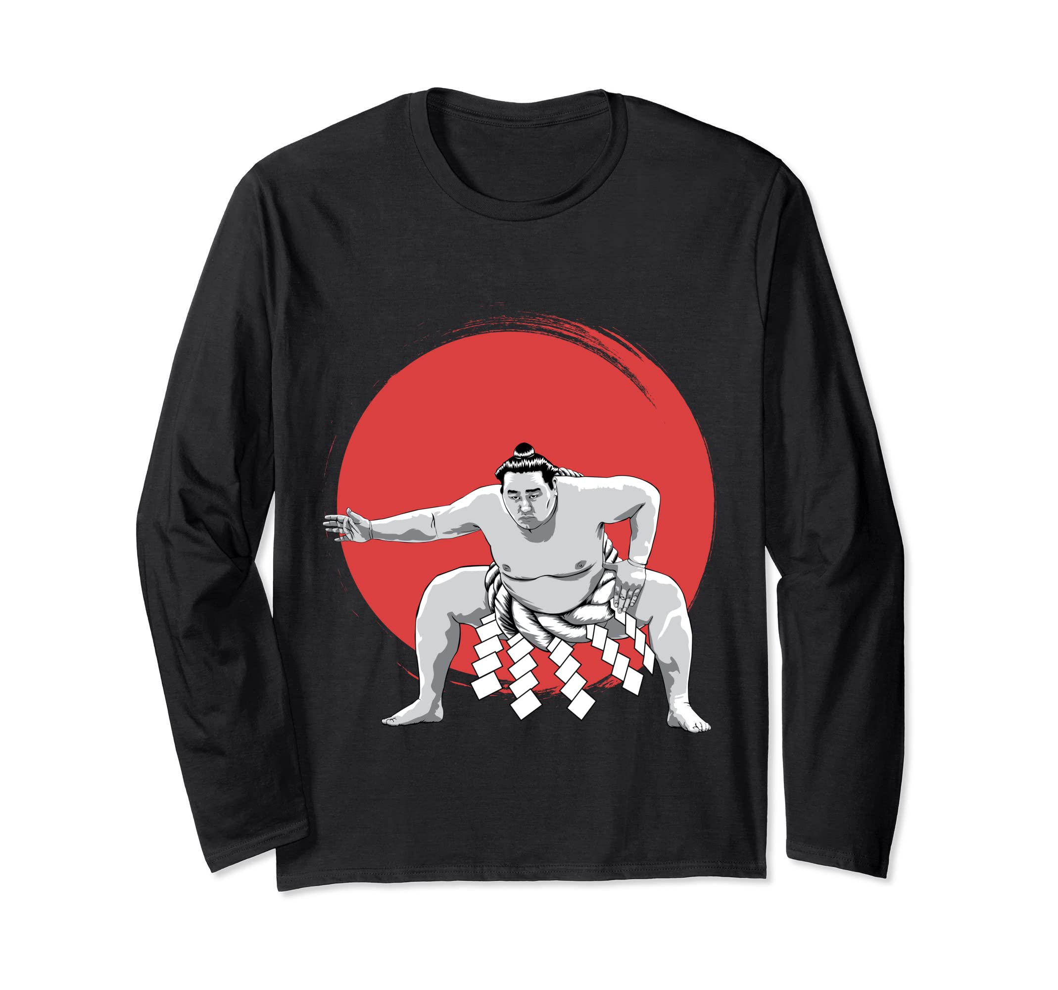 

Sumo sumo wrestler long sleeve wrestler, T-shirt чорний