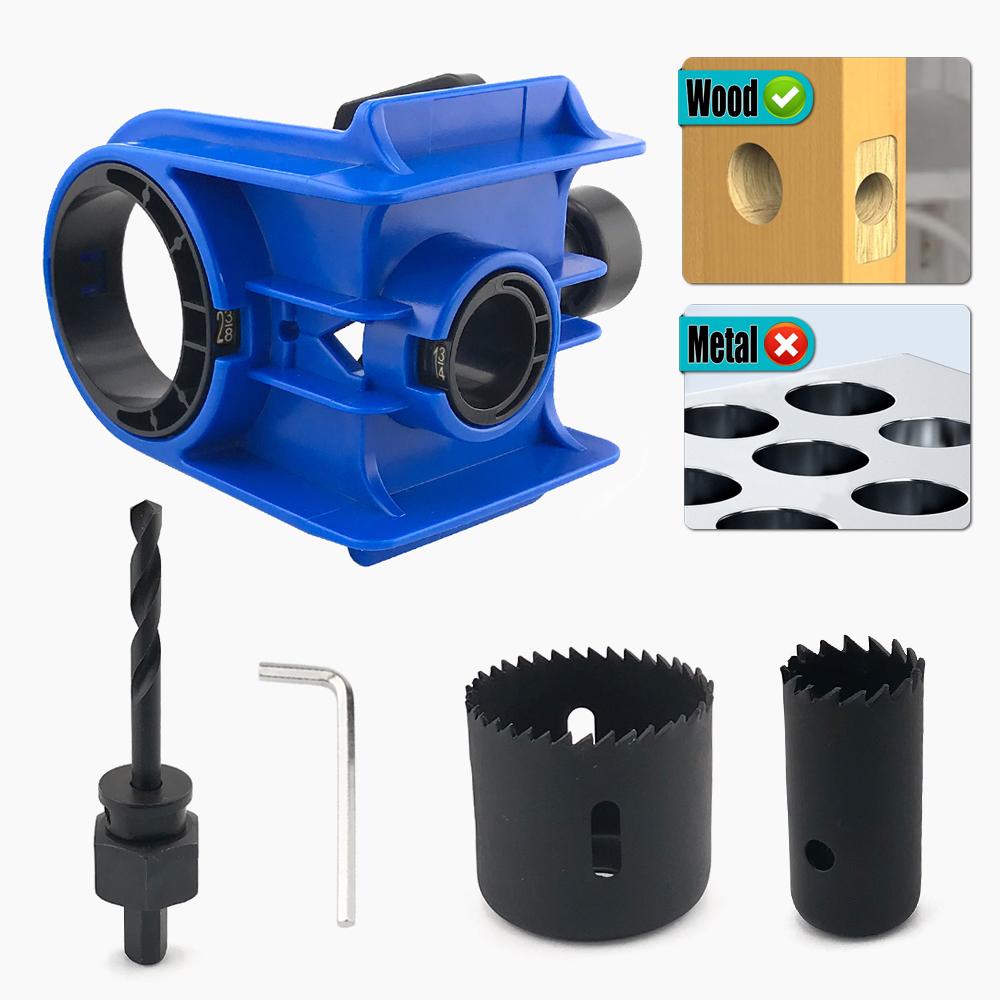 

Ball Lock Hole Opener Door Lock Installation Kit C-Clamp Design Only for Wood Doors 2 Adjustable Bushings Easy Installation