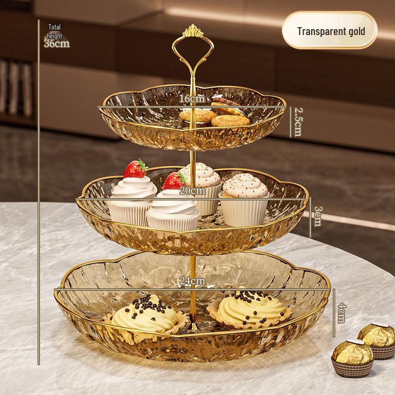 2026 Multi-Layer High-End Fruit Bowl for Home Coffee Table – Snack & Candy Display Tray