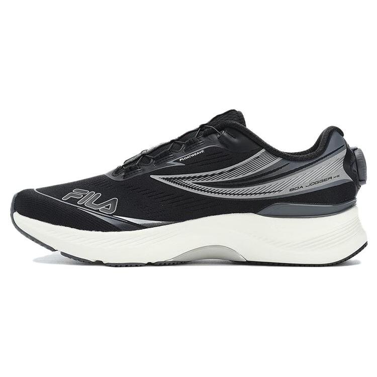 

FILA BOA JOGGER M S Textile, Synthetic Leather Abrasion Resistant Low top Running Shoes Men s Black Gray A12M321114FBC 40