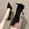 Solid Color Bow Fashion Cut Men's Single Shoes Women's 2025 Internet Celebrity Explosion European and American Style Show High Not Tired Feet High