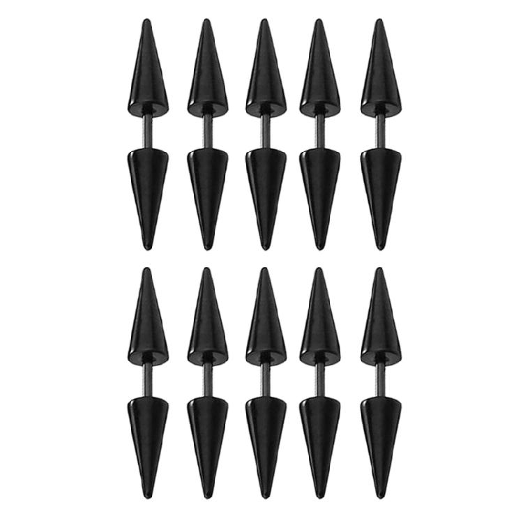 10 Pcs Spike Cone Stud Earrings Minimalist Piercing Jewelry Fashion Accessories