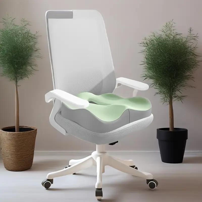 Ergonomic Memory Foam Seat Cushion for Office Chairs & Cars - Posture Support, Butt Pain Relief, Easyclean Material