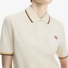 Fred Perry [G3600] Twin Tip Fred Perry Shirt - Ecru/Lemon Barley/Oxblood Afpf2613600-18B