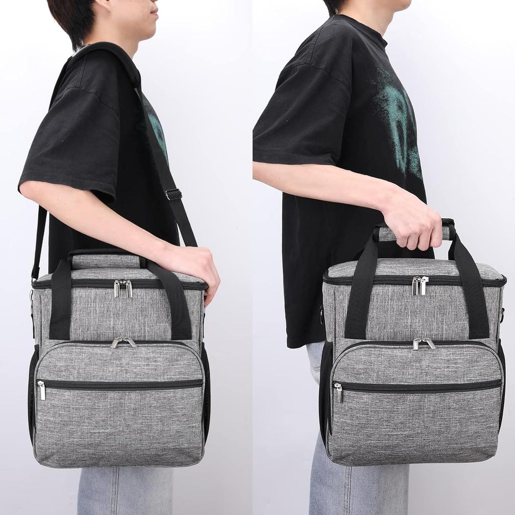 Coffee Maker Carring Bag for Keurig K-Mini/K-Mini Plus, Storage Tote Case for Travel, Grey