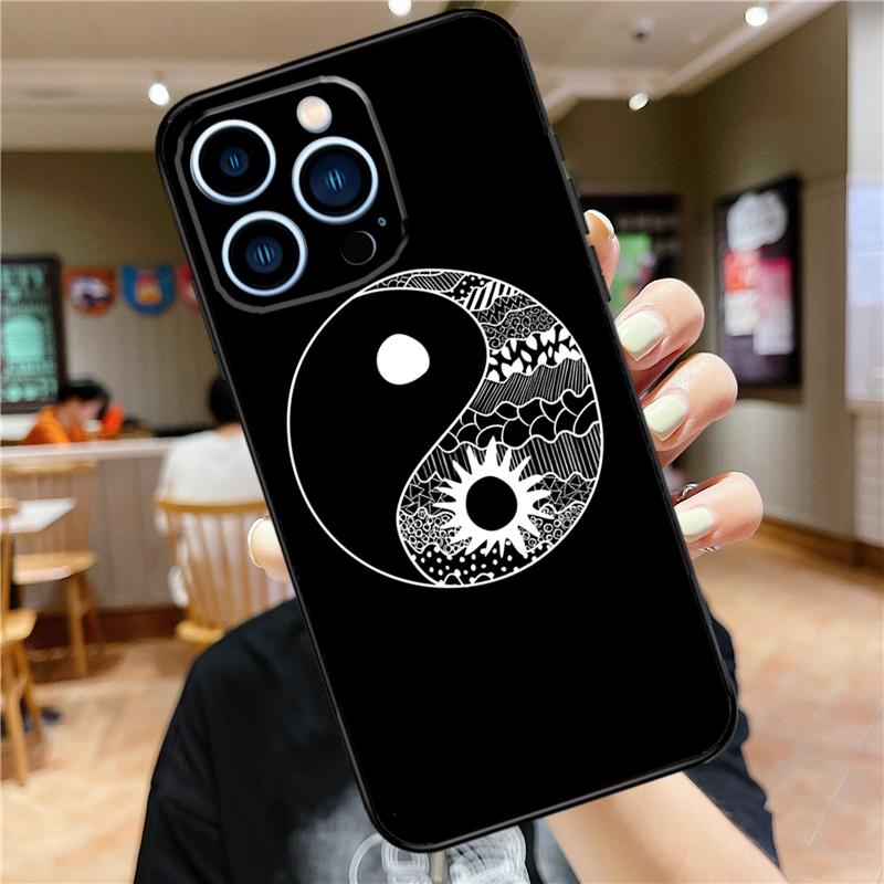 Eight Diagrams Taiji Yin Yang Soft Case For iPhone 16 15 Pro Max 14 Plus 13 12 Mini 11 XS Max X XR 7 8 Back Cover