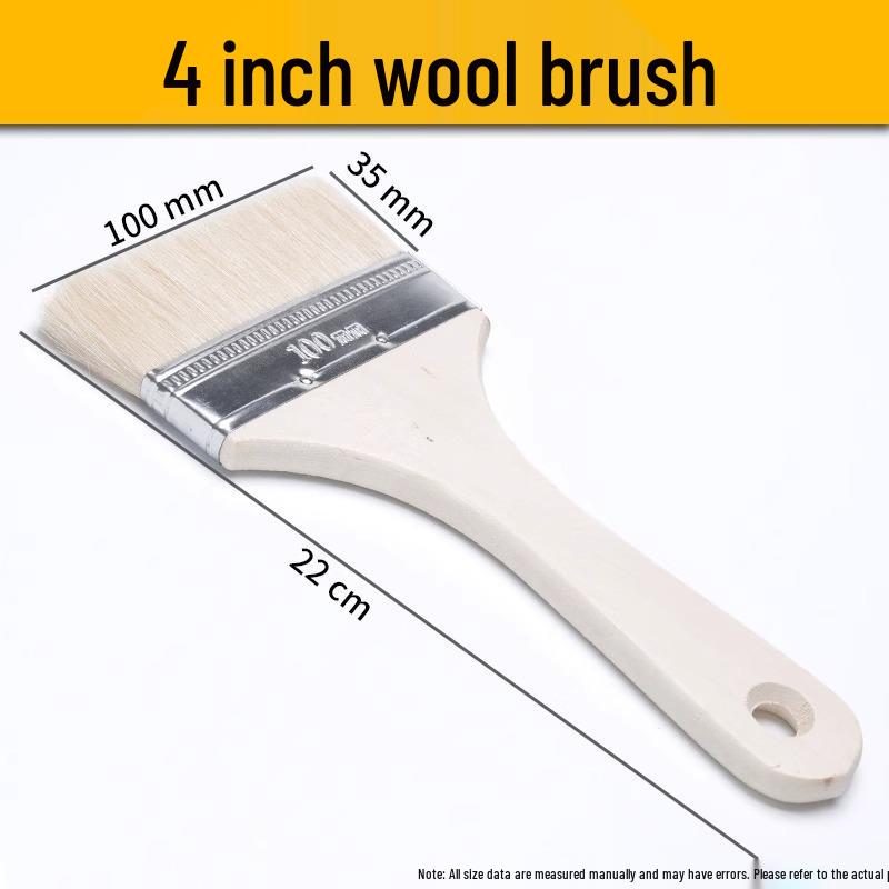 Traceless Soft Lamb Wool and Bristle Brush for Baking, Paint Coating, and Barbecue