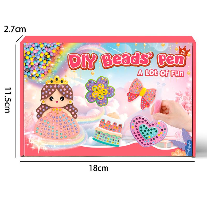 Set de Pegatinas DIY con Bolígrafo de Diamantes Princess & Animal para Niñas