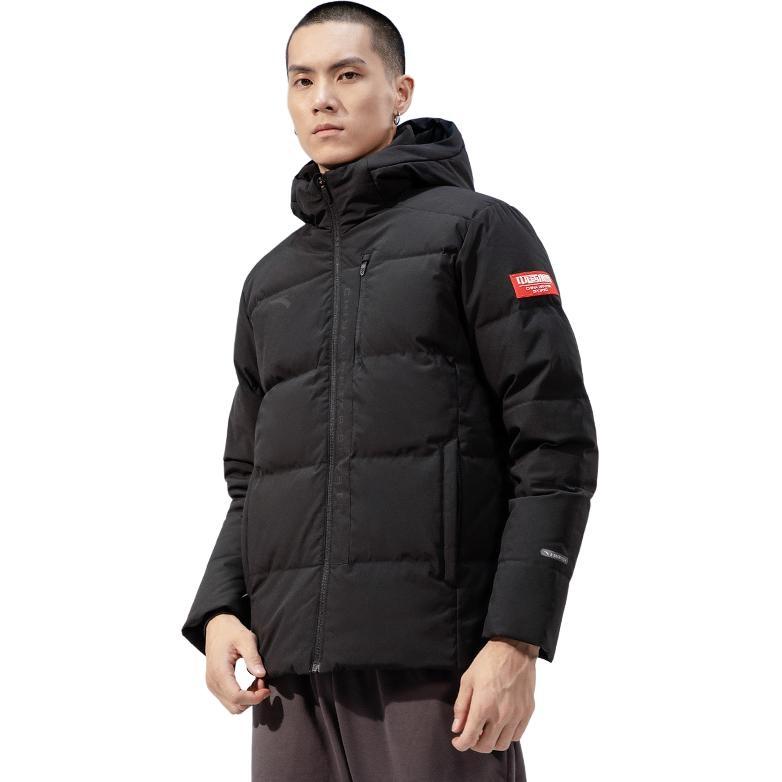 ANTA Variety Training Collection Down Jackets Men's Black Hooded Moderate 152147950-4