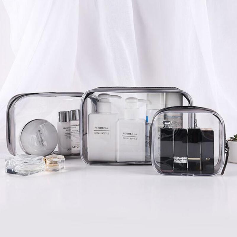 Waterproof Transparent Cosmetic Bags Storage Pouch Makeup Case Toiletry Bag