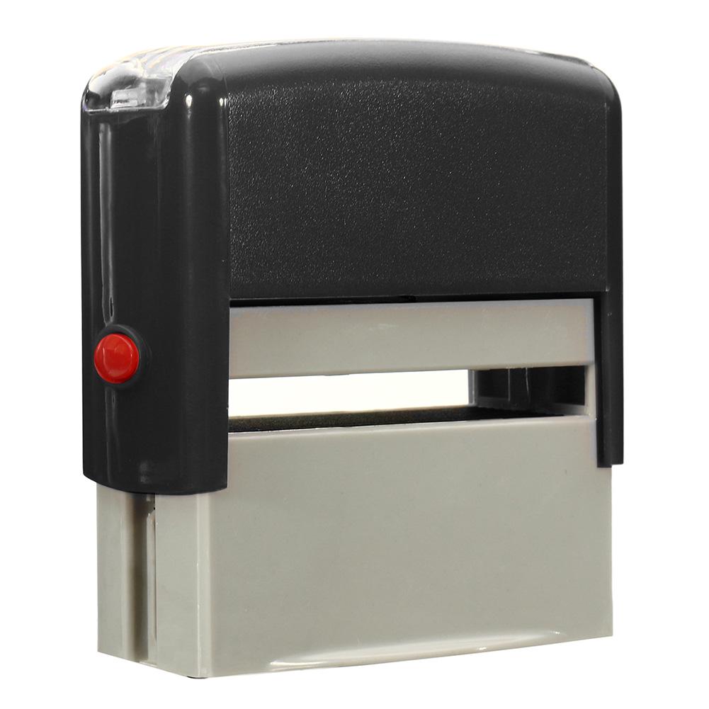 Self-Inking Stamp Set Custom Personalised DIY Business Name Number Address Printing Rubber Stamp + Tweezers Kit Office Supplies