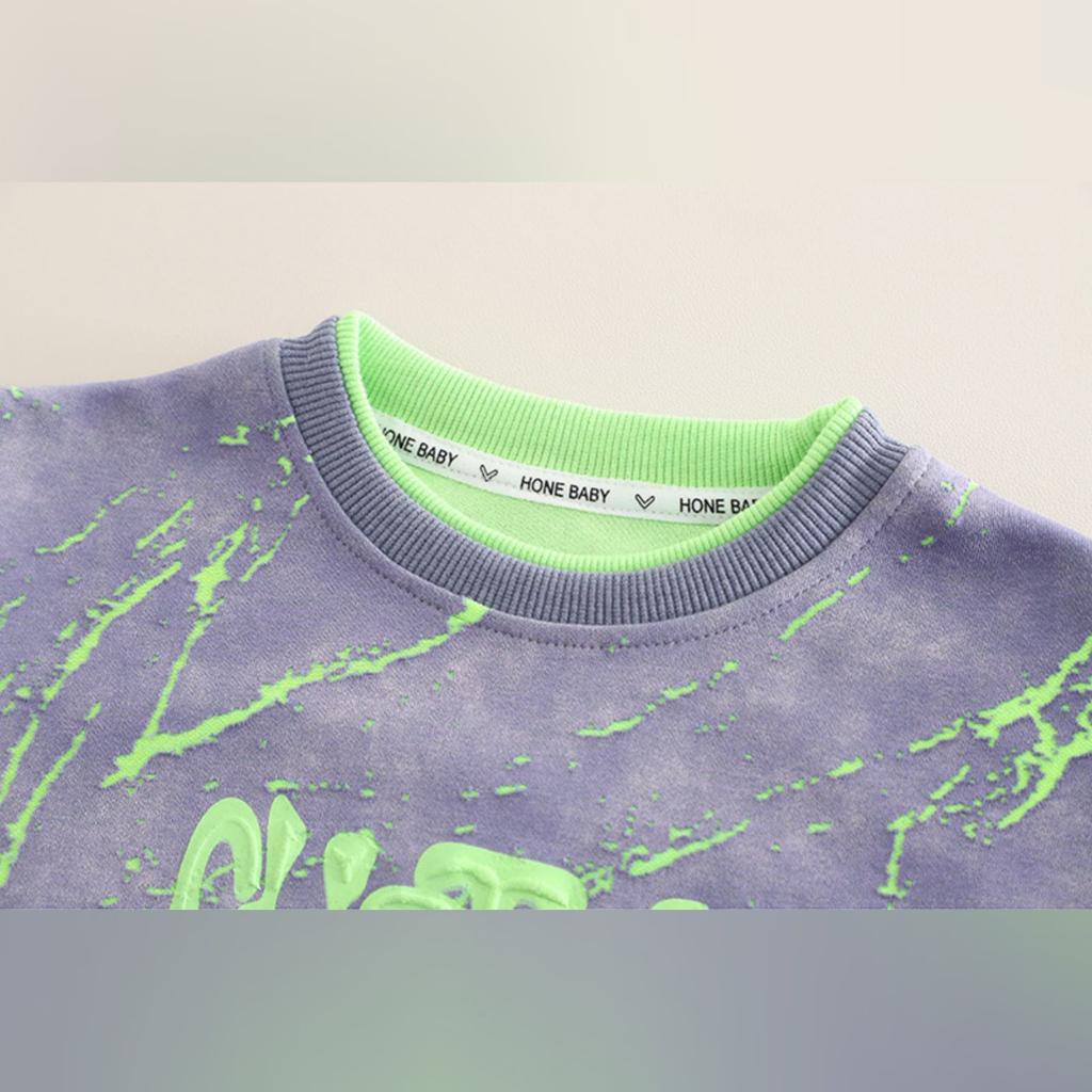 Kinder Freizeit Langarm Set, Bequeme Alltagsoutfits