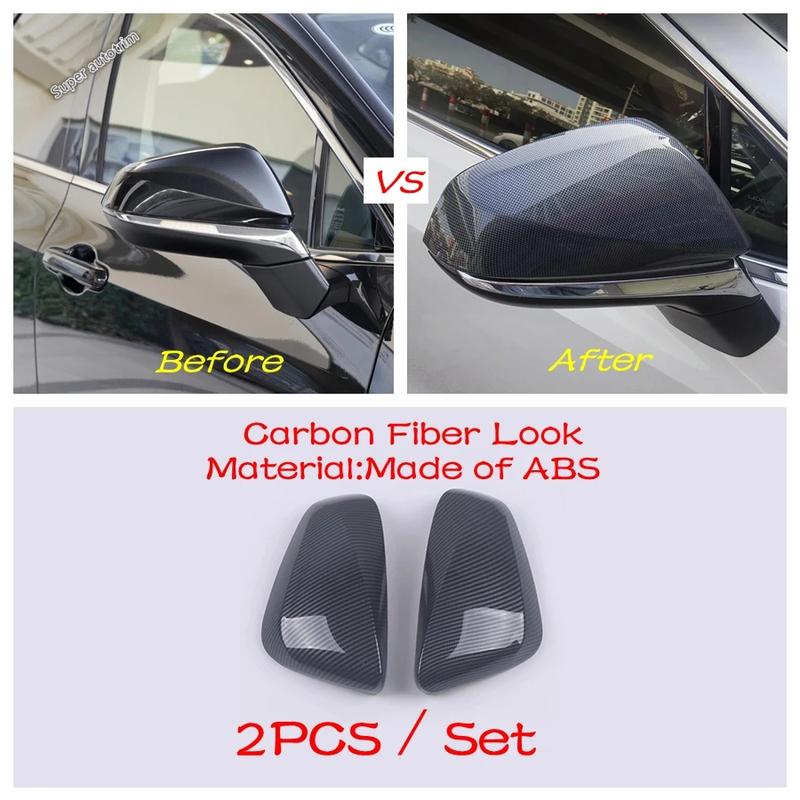 Rearview Mirror Cap Shell Protection Decor Cover Trim For LEXUS NX 260 RX 300 350h 2016 - 2026 Black / Carbon Fiber Accessories