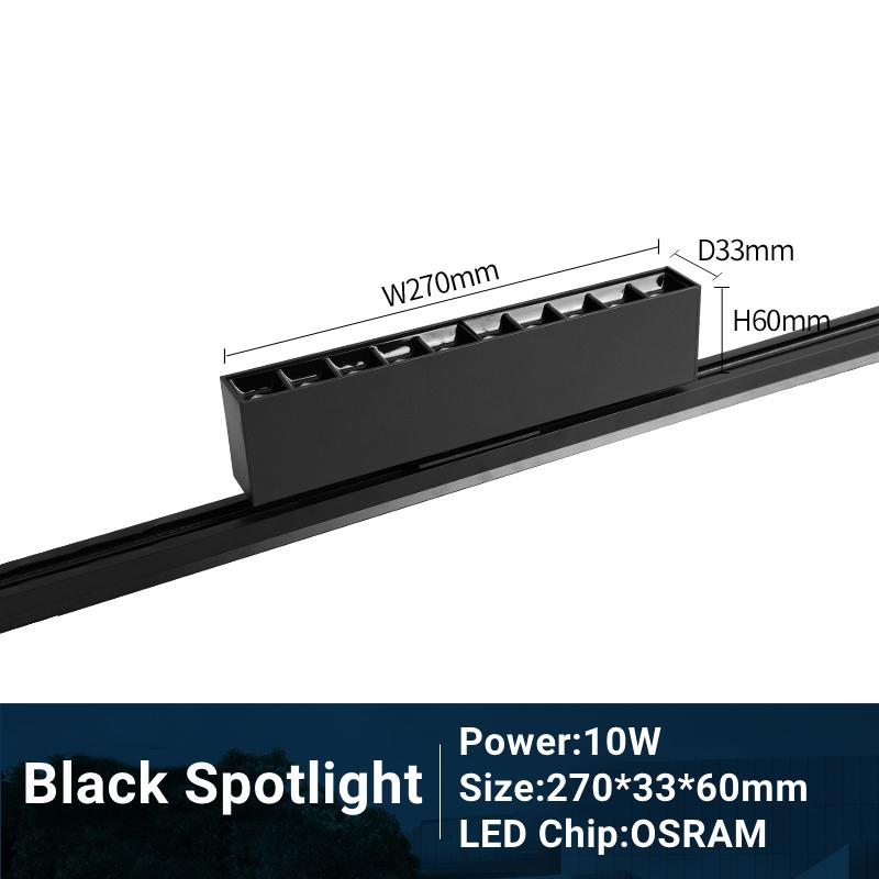 Modern LED Track Light 110/220V Adjustable 10/20W COB Ceiling Grille Spot Lamp Aisle Store Shop Linear Fill Rail Lighting System