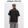UR Men's Casual Color-block Letter Short Sleeve Shirt