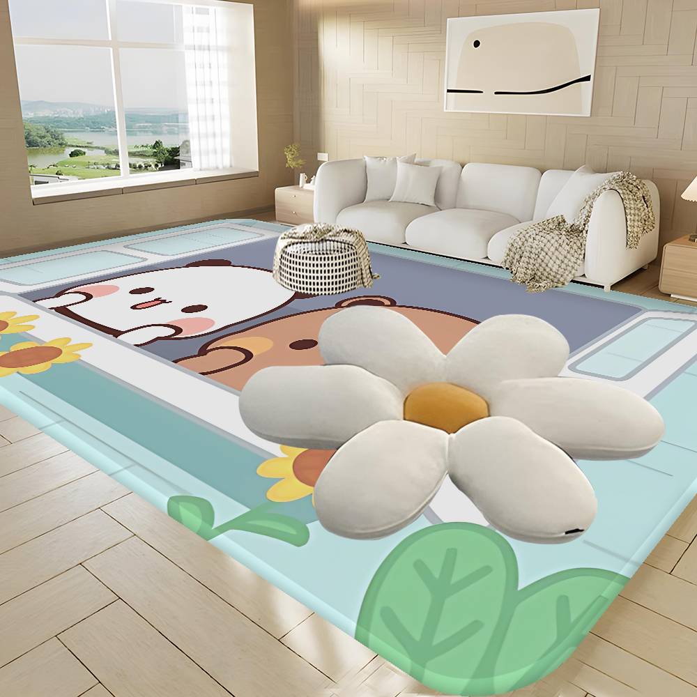 Bubu And Dudu Cute Cartoon Floor Mat INS Style Soft Bedroom Floor House Laundry Room Mat Anti-skid Household Carpets