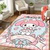 Custom 1Pc Melody Kuromi Flowers Rug Office Carpet Indoor Outdoor Entrance Doormat Nonslip Soft And Comfortable Living Room D2915287