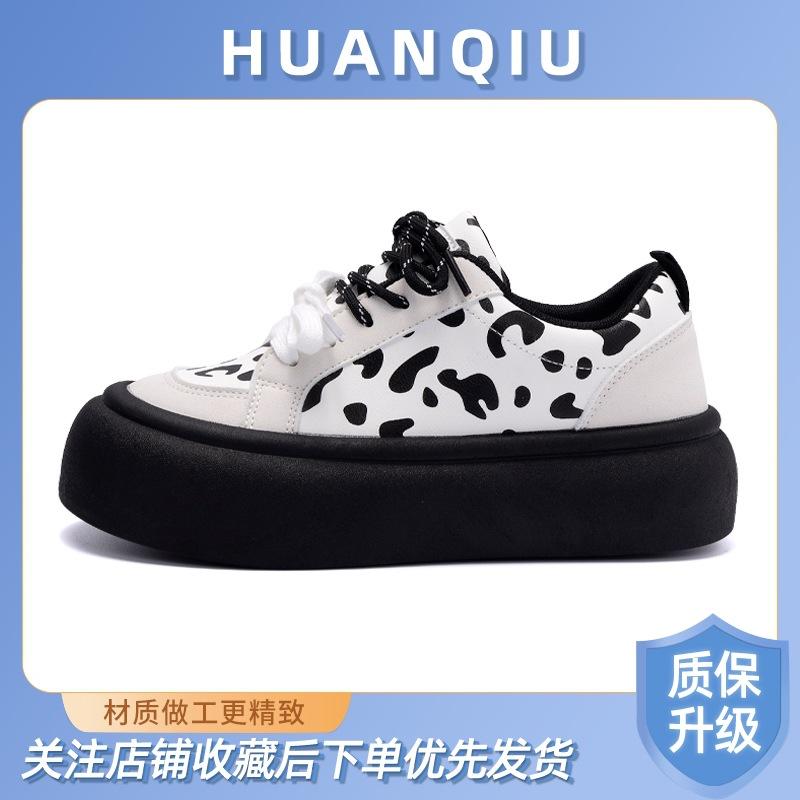 Global soft-soled trend casual board shoes women's ZHQ5810 spring new platform women's shoes versatile height-increasing white shoes