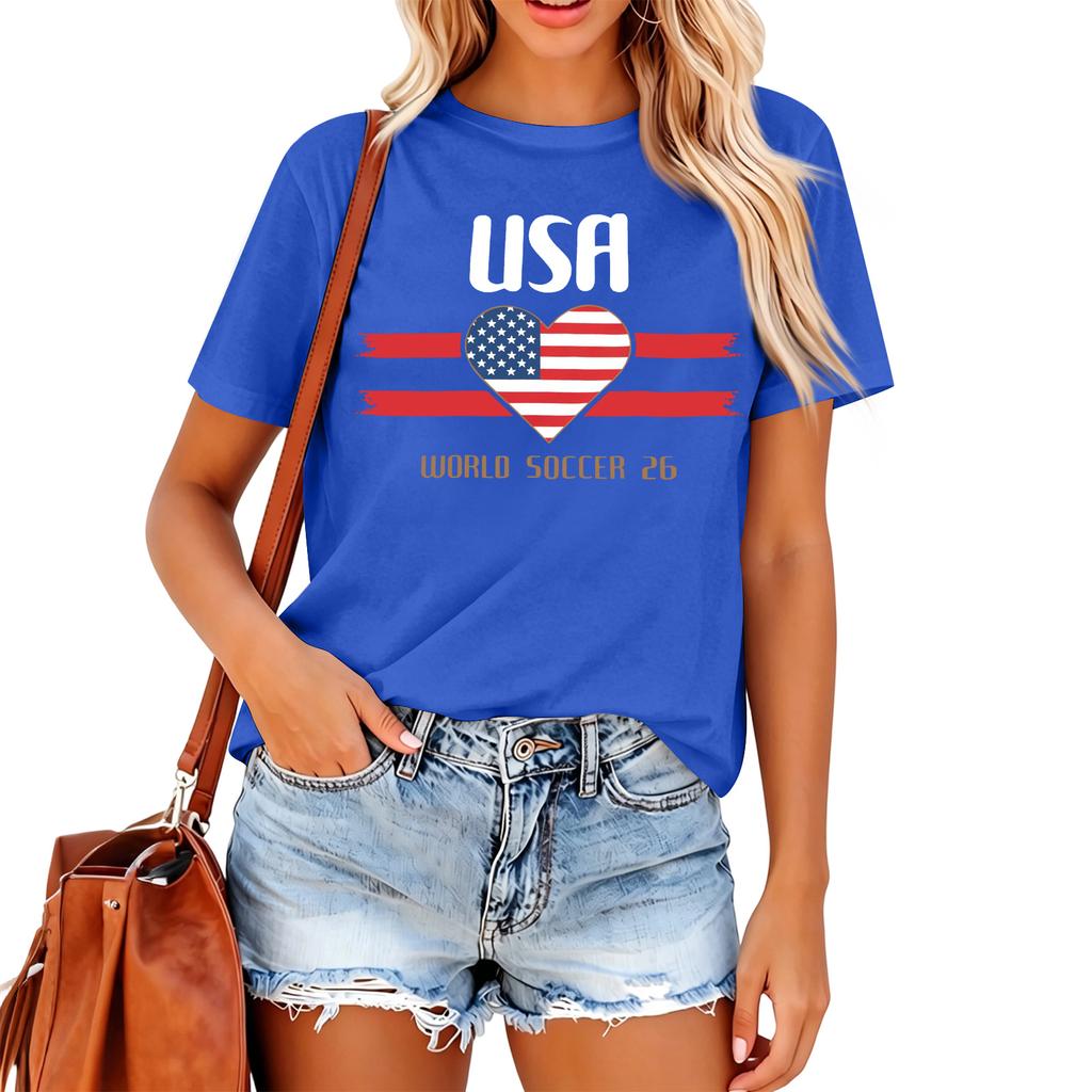 Women's Casual Letter Print Short Sleeve T-Shirt for Everyday Wear