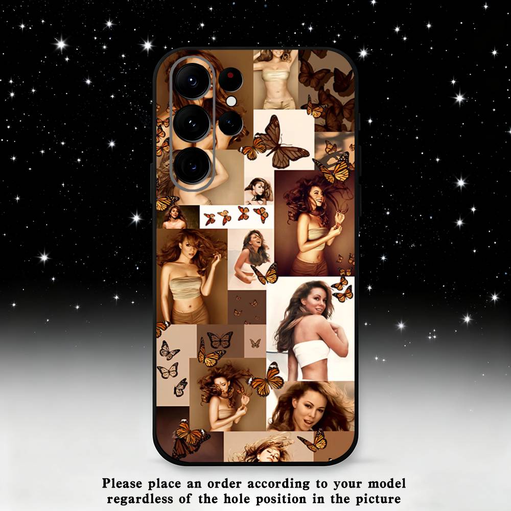 M-Mariah C-Carey Singer Phone Case For Samsung S 25,24,23,22,30,21,10,9,Ultra,Plus,Lite,FE,4,5 G Black Soft Case
