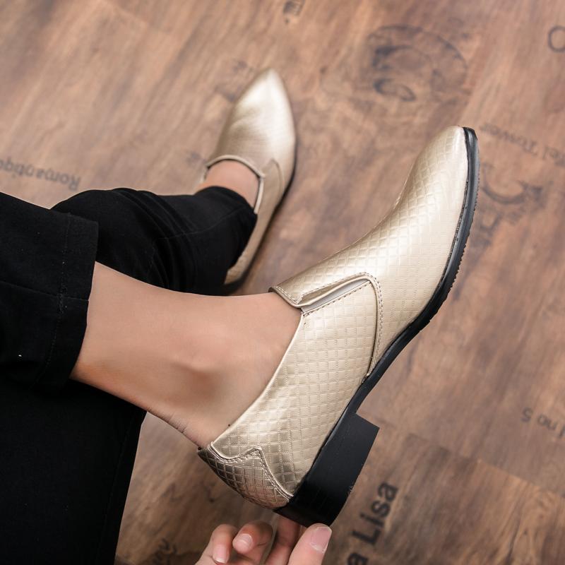 Business-Schuhe für Herren, Slip-On-Loafer im britischen Stil, lässige formelle Lederschuhe, Herrenschuhe, Yuppie-Brogue-Schuhe, männlich