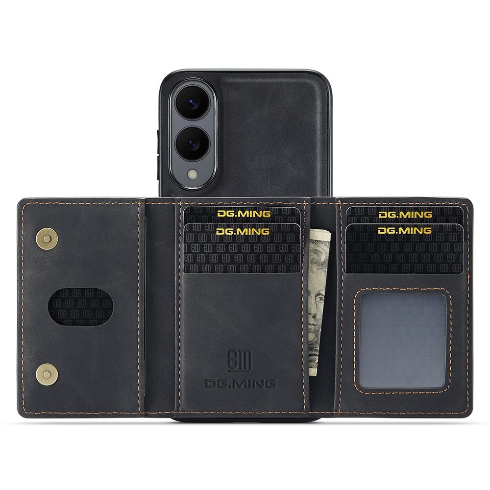 

DG.MING M2 Series for Samsung Galaxy S25 Edge Case PU+PC+TPU Phone Cover Detachable Wallet Red