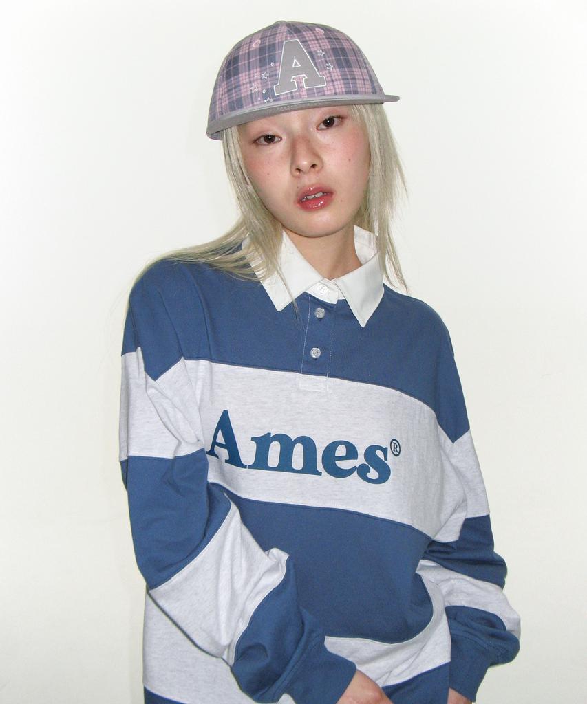 AMES-WORLDWIDE A Check Ball Cap Pink