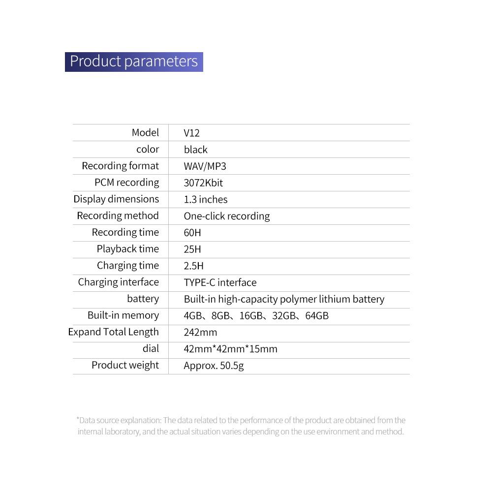 NOU Bluetooth 5.0 MP4 cu înregistrare cu o singură tastă Ieșire dictafon Înregistrare voce E-book Mp3 Music Player 8GB/16GB/32GB player video MP4