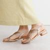 HIMIKO/Himiko/Cross Mesh Low Heel Sandals/651202 Pink 240