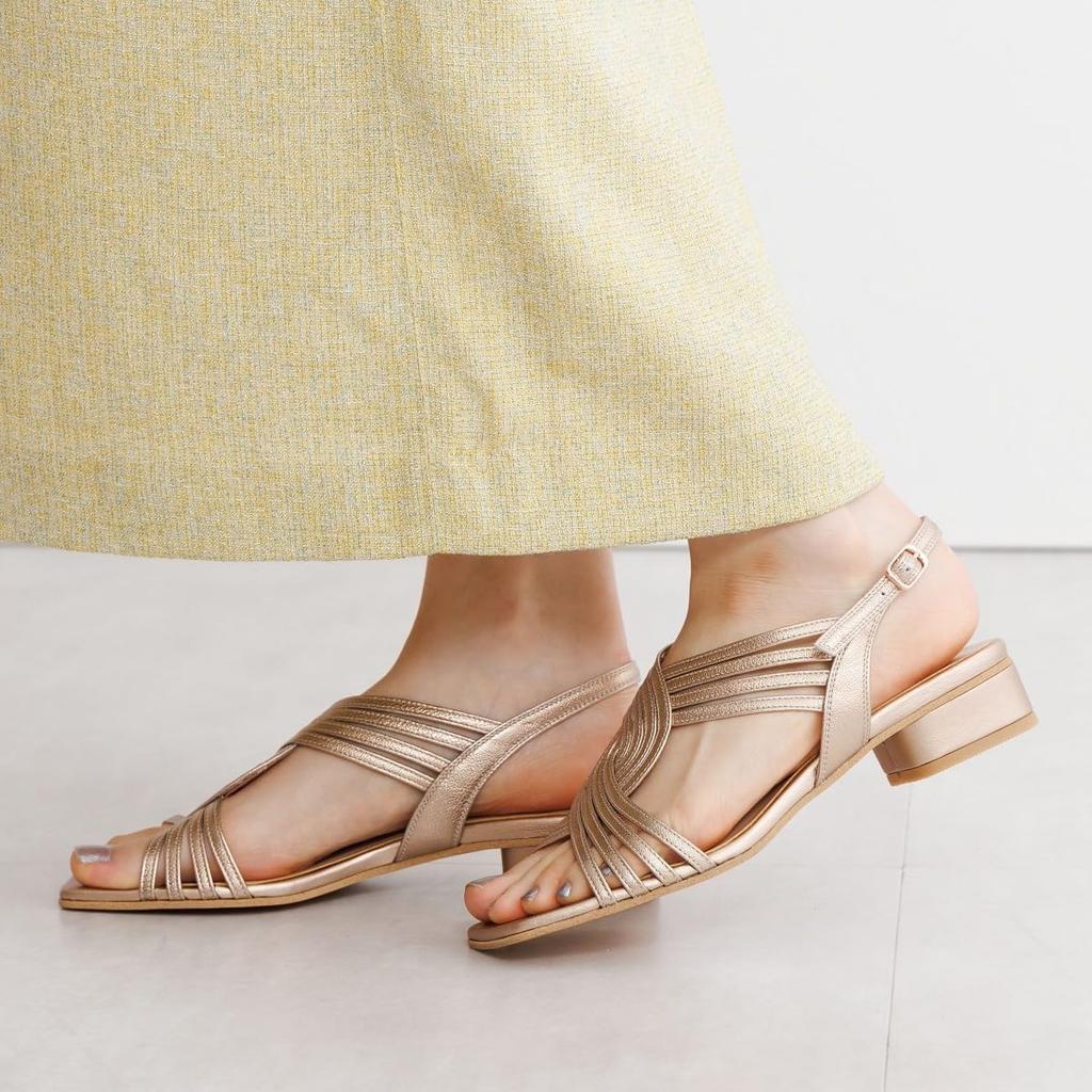 HIMIKO/Himiko/Cross Mesh Low Heel Sandals/651202 Pink 240