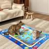 Water Mat For Cats 25.98x18.5 Inches Inflatable Pet Water Sensory Mat Interactive Cooling Cushion Non-Slip Tray Scratcher Toy
