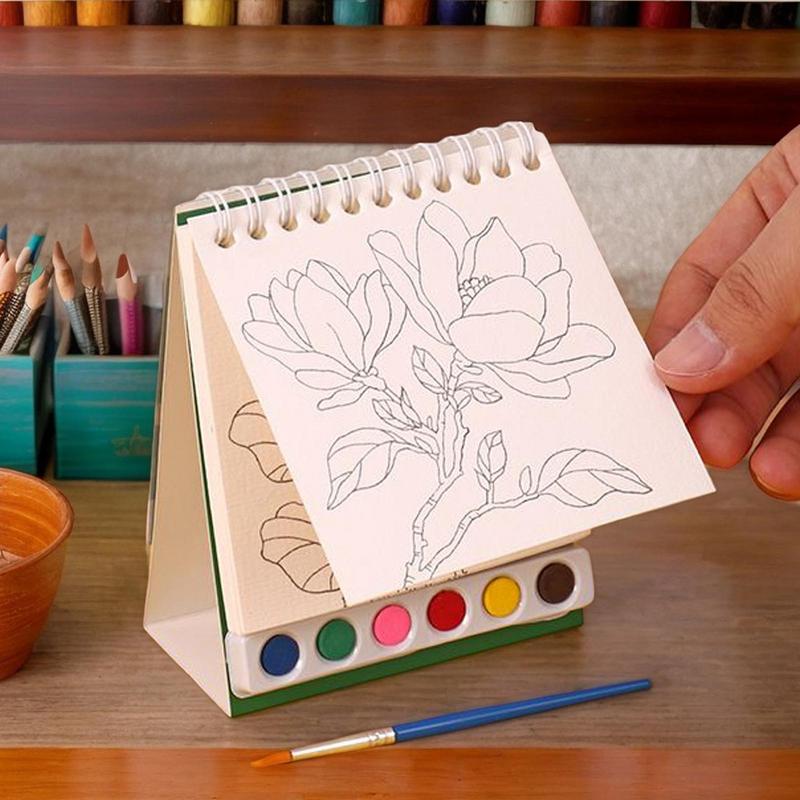Coloring Book 20 Pages Portable Watercolor Coloring Book Kindergarten Colored Graffiti Enlightenment Note Picture Book