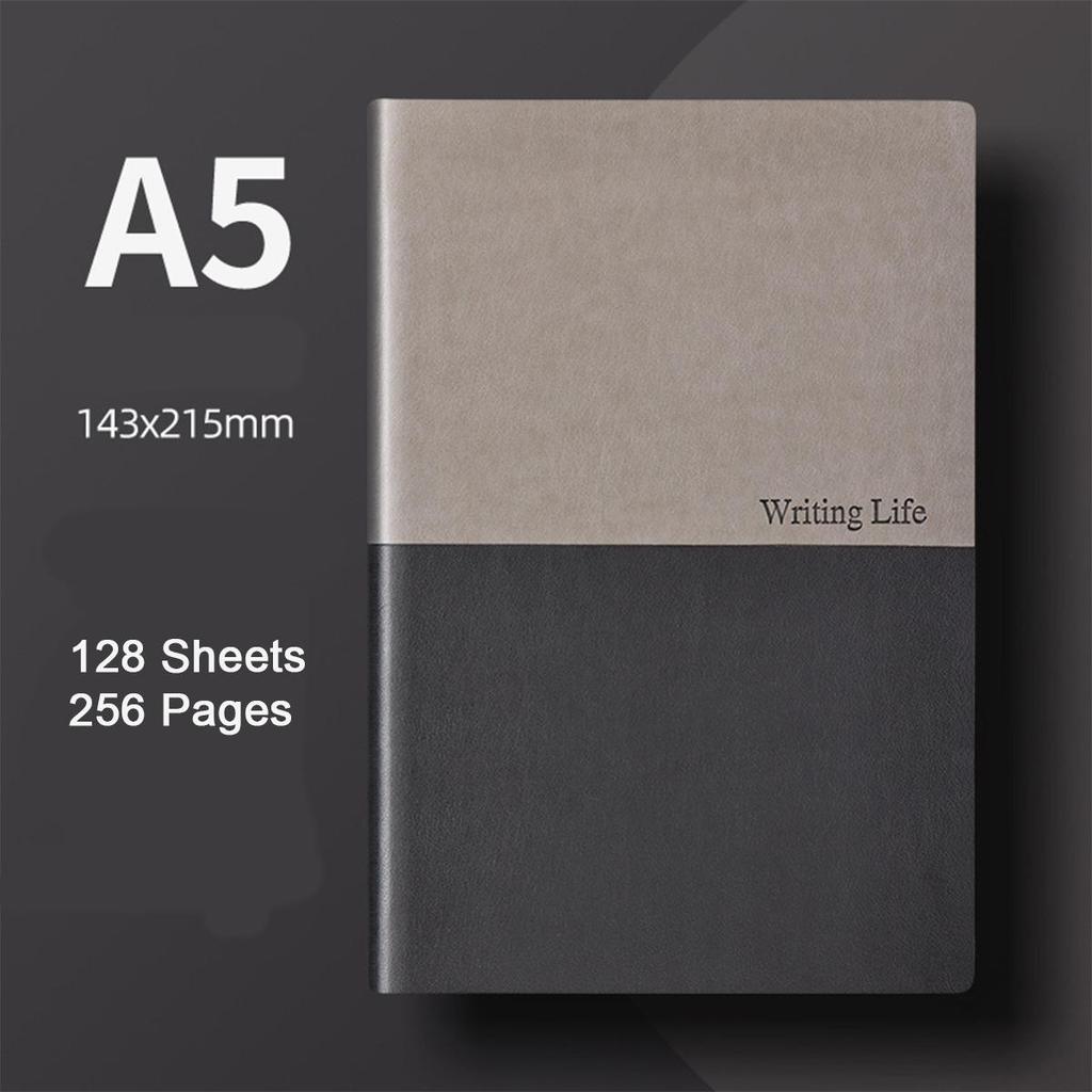 (Logo engraving possible) A5 soft leather student notebook, diary, work notebook, business meeting record book, subject notes, handbook