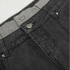 Unisex Streetwear Denim Pants With Dual Waistband Design Loose Fit Straight Leg Jeans Men Women