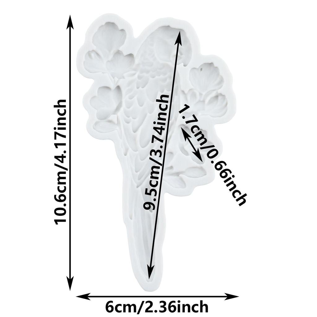 Parrot Silicone Mold Bird Fondant Molds Cake Decorating Tools Cupcake Topper Candy Resin Clay Chocolate Gumpaste Mold