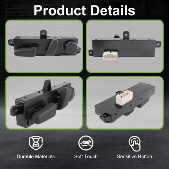 Left Driver Side Power Seat Switch For 16-19 Hyundai Tucson Sonata 8819TRY