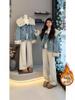 Winter 2025 Damen High-End Jeans Kurzjacke mit Revers und Fleece-Futter - Vielseitige und Warme Oberbekleidung
