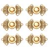 6Pcs Retro Cardigan Sweater Connection Buckle Cheongsam Buckle Cape Cloak Clasp Metal Buttons