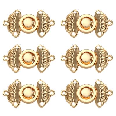 6 Pièces Rétro Cardigan Pull Boucle de Connexion Bouton de Cheongsam Fermoir de Cape Manteau Boutons en Métal