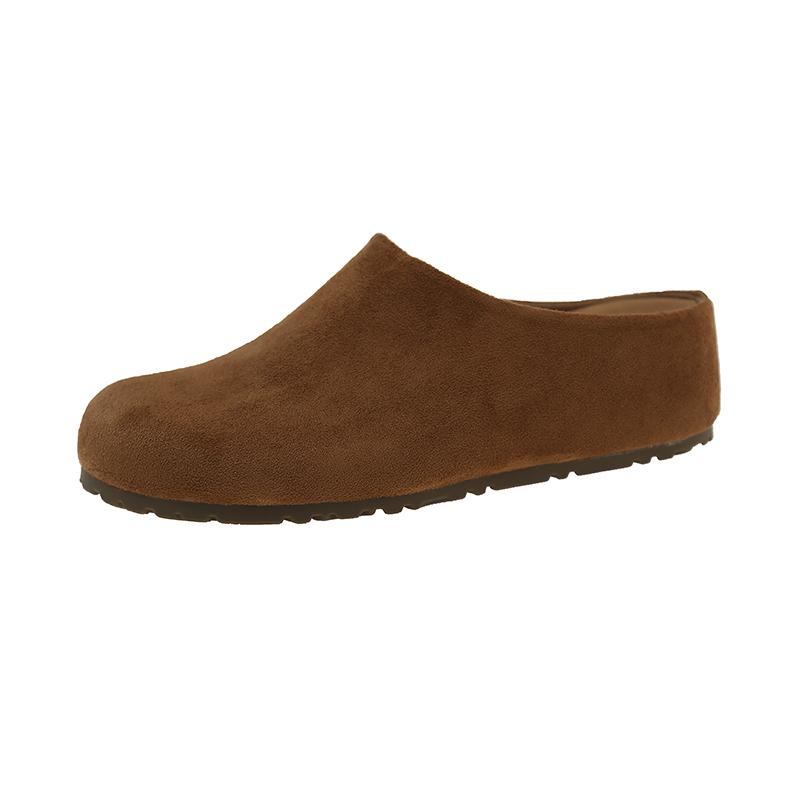 French Retro Baotou Slippers Female 2025 Autumn New Soft Bottom Casual 100 with Skirt Casual Half Slippers