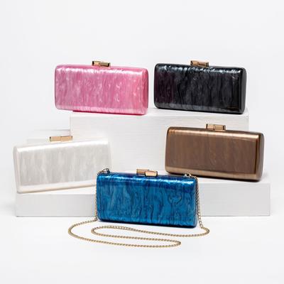 Sac bandoulière oblique pour femme, Sac acrylique forme coquillage spécial, Pochette de mode pour mariage et dîner