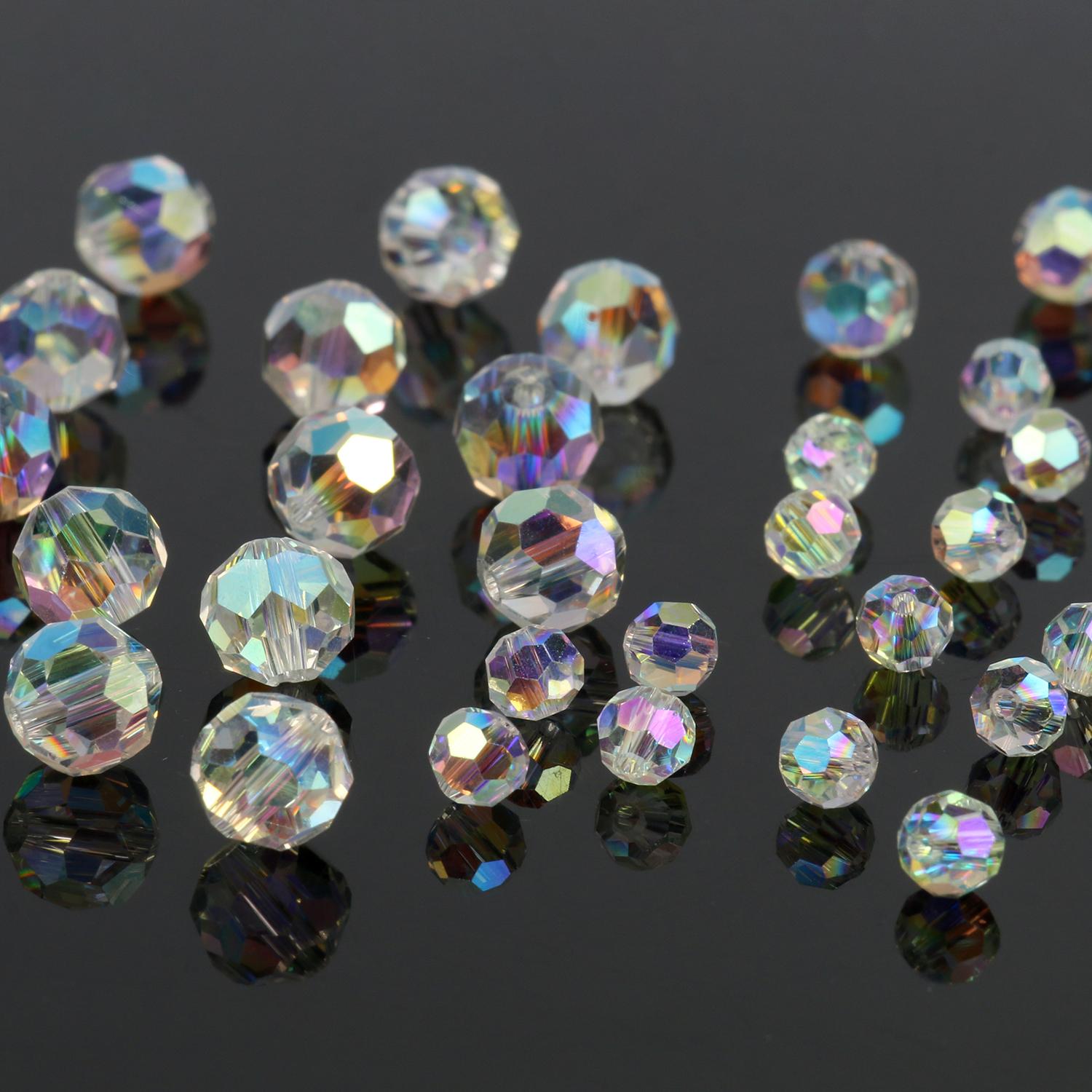 

30 шт. AB цветные граненые хрустальные бусины сердце звезда бабочка круглые квадратные кубические стеклянные бусины для изготовления ювелирных изделий подвески аксессуары 30pcs 10mm faceted round
